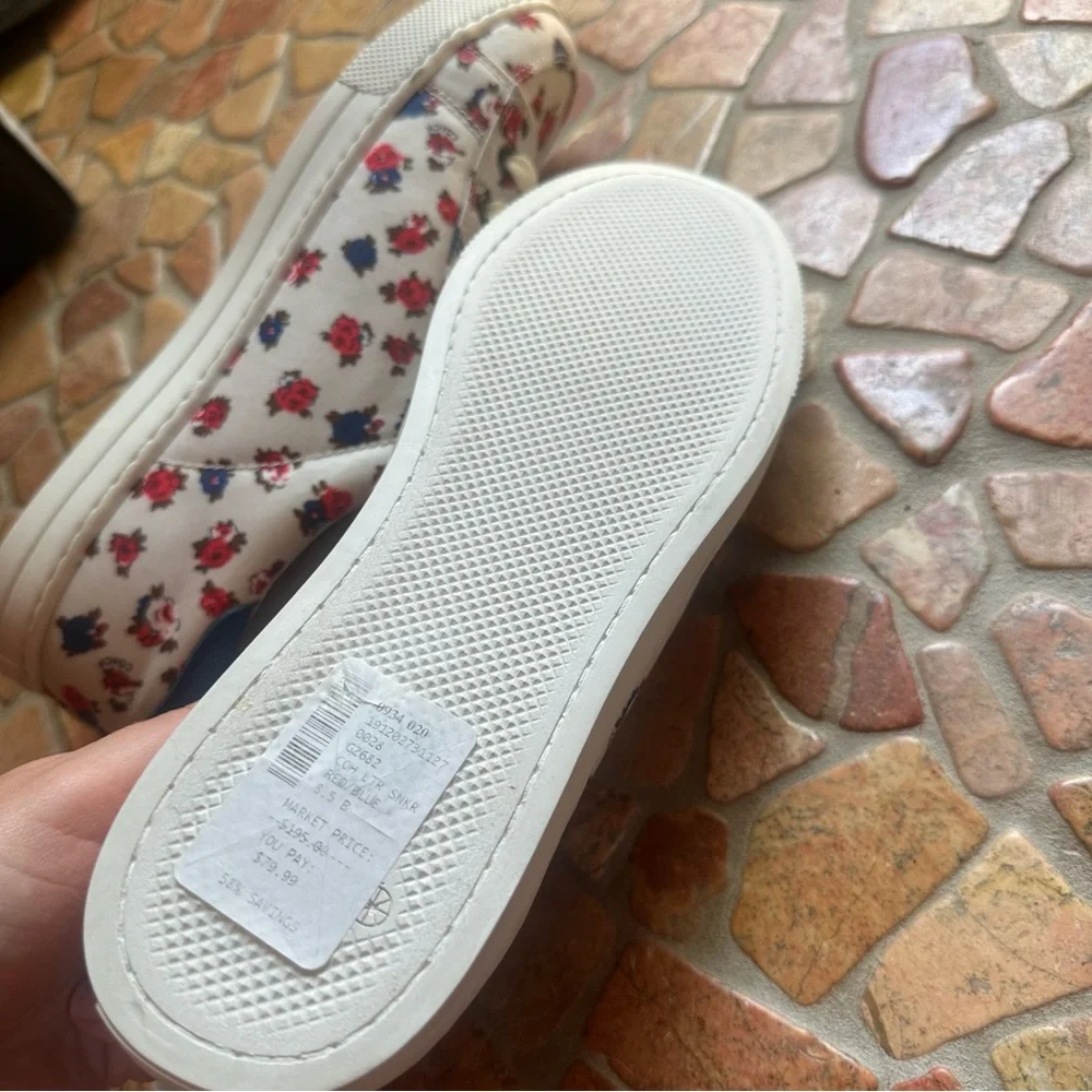 Coach NWT floral sneakers 8.5 - Picture 2 of 8